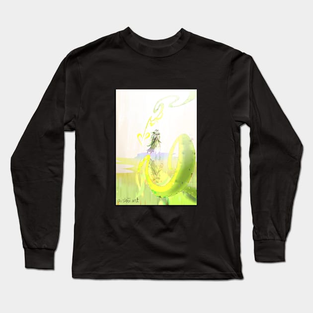 Digital Verdure- Nahida Long Sleeve T-Shirt by aishiiart